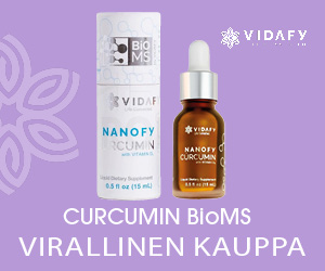 Vidafy NANOFY – kurkumiini BioMS™ nanopartikkeliteknologialla